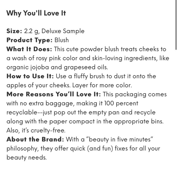 THEBALM COSMETICS Big Date Blush - Picture 2 of 2